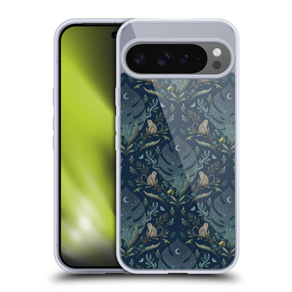 Episodic Drawing Art Monkey Tropical Light Pattern Soft Gel Case for Google Pixel 9 Pro XL