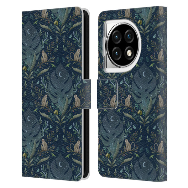 Episodic Drawing Art Monkey Tropical Light Pattern Leather Book Wallet Case Cover For OPPO OnePlus Ace 3 5G