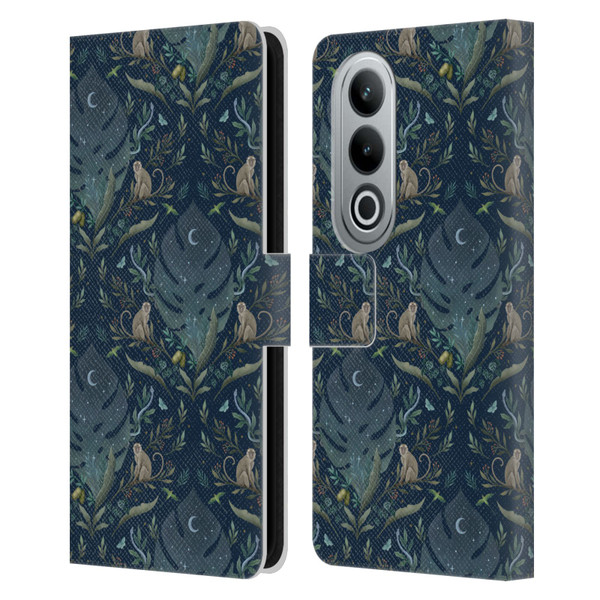 Episodic Drawing Art Monkey Tropical Light Pattern Leather Book Wallet Case Cover For OPPO OnePlus Ace 3V 5G