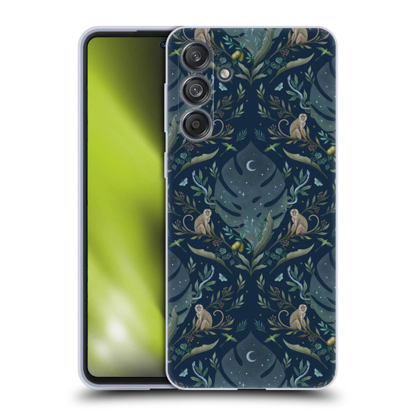 Episodic Drawing Art Monkey Tropical Light Pattern Soft Gel Case for Samsung Galaxy M55 5G