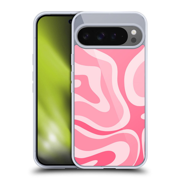 Kierkegaard Design Studio Art Modern Liquid Swirl Candy Pink Soft Gel Case for Google Pixel 9 Pro XL