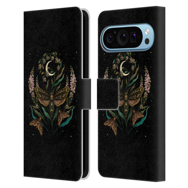 Episodic Drawing Illustration Animals Death Head Leather Book Wallet Case Cover For Google Pixel 9 / Pixel 9 Pro