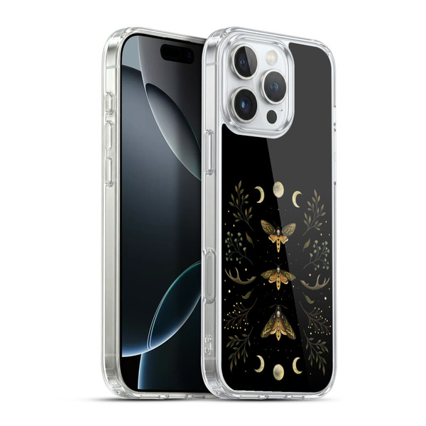 Episodic Drawing Illustration Animals Death Head Moth Night Soft Gel Case for Apple iPhone 16 Pro Max & MagSafe