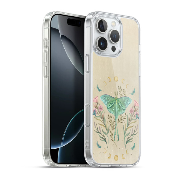Episodic Drawing Illustration Animals Moth, Butterflies, & Flowers Soft Gel Case for Apple iPhone 16 Pro Max & MagSafe