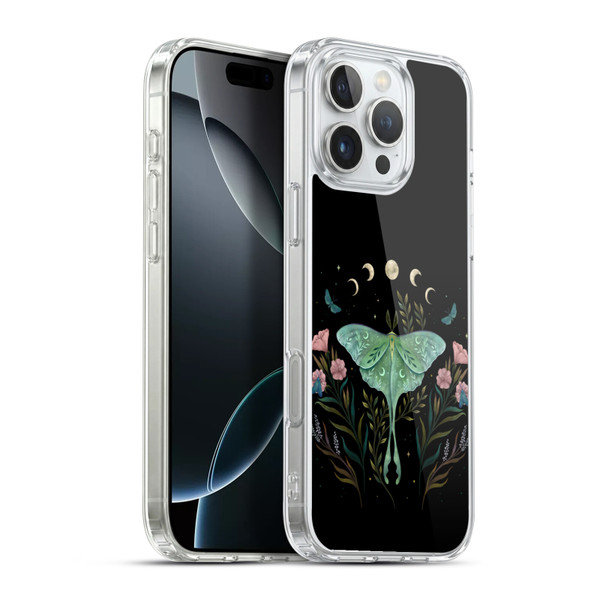 Episodic Drawing Illustration Animals Moth and Flowers Soft Gel Case for Apple iPhone 16 Pro Max & MagSafe
