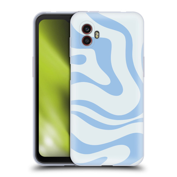 Kierkegaard Design Studio Art Blue Abstract Swirl Pattern Soft Gel Case for Samsung Galaxy Xcover6 Pro/Pro2