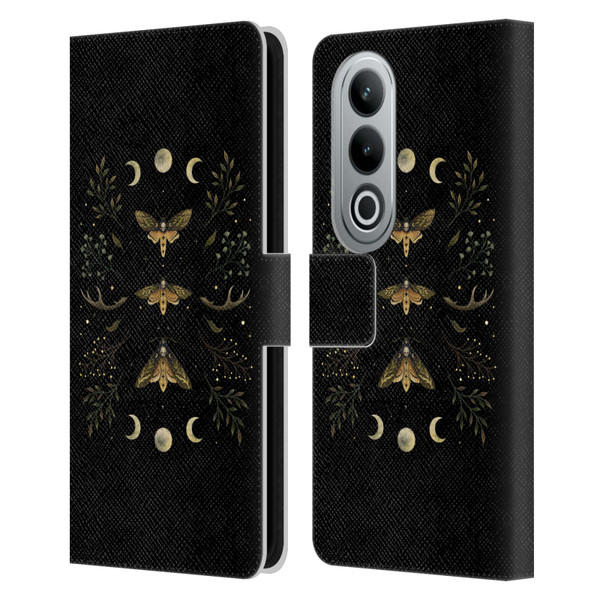 Episodic Drawing Illustration Animals Death Head Moth Night Leather Book Wallet Case Cover For OPPO OnePlus Ace 3V 5G