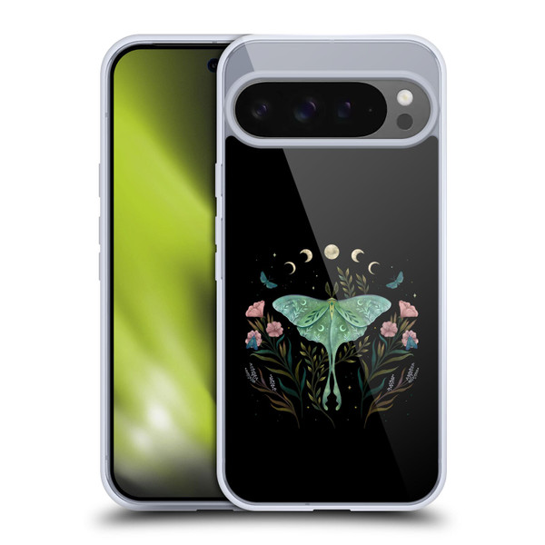 Episodic Drawing Illustration Animals Moth and Flowers Soft Gel Case for Google Pixel 9 Pro XL