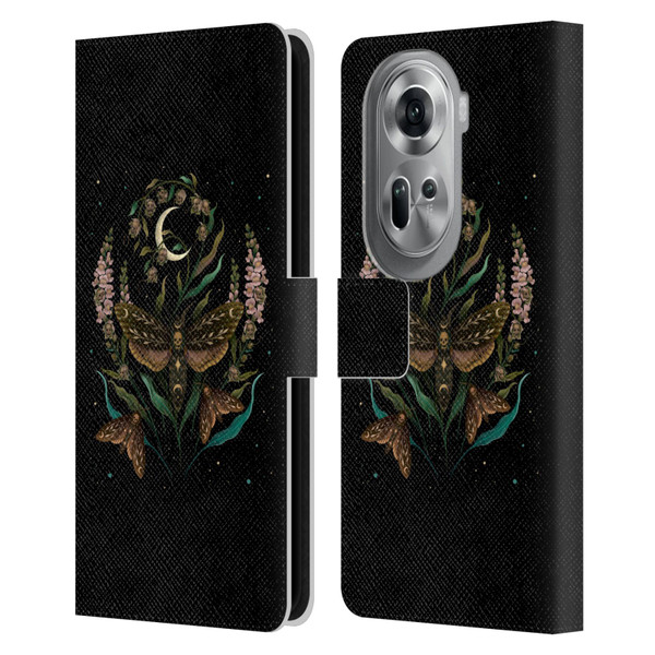 Episodic Drawing Illustration Animals Death Head Leather Book Wallet Case Cover For OPPO Reno11 Pro
