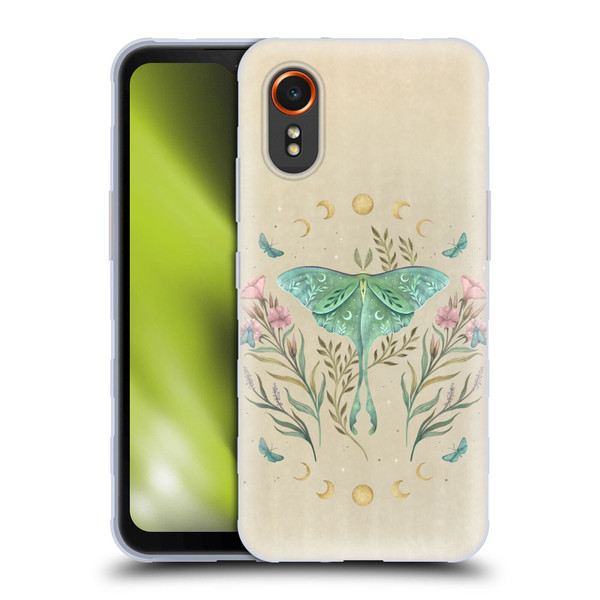 Episodic Drawing Illustration Animals Moth, Butterflies, & Flowers Soft Gel Case for Samsung Galaxy Xcover7 5G