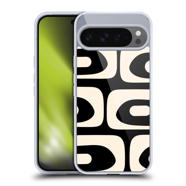 Kierkegaard Design Studio Retro Abstract Patterns Modern Piquet Black Cream Soft Gel Case for Google Pixel 9 Pro XL
