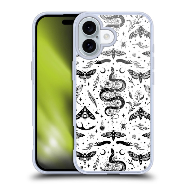 Episodic Drawing Pattern Flash Tattoo Soft Gel Case for Apple iPhone 16