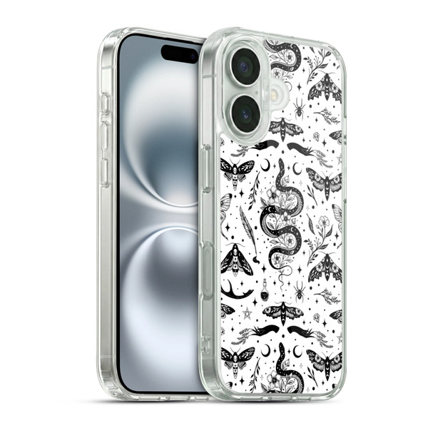 Episodic Drawing Pattern Flash Tattoo Soft Gel Case for Apple iPhone 16 & MagSafe