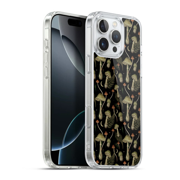 Episodic Drawing Pattern Death Cap Soft Gel Case for Apple iPhone 16 Pro Max & MagSafe