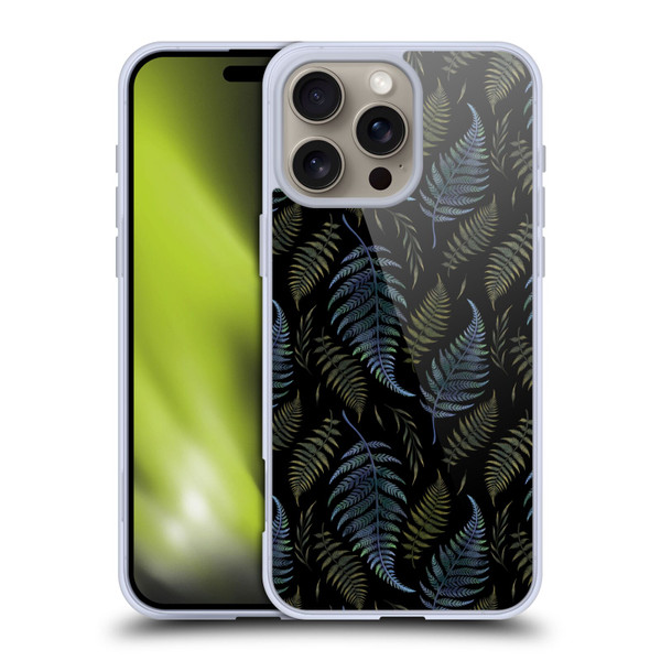 Episodic Drawing Pattern Leaves Soft Gel Case for Apple iPhone 16 Pro Max