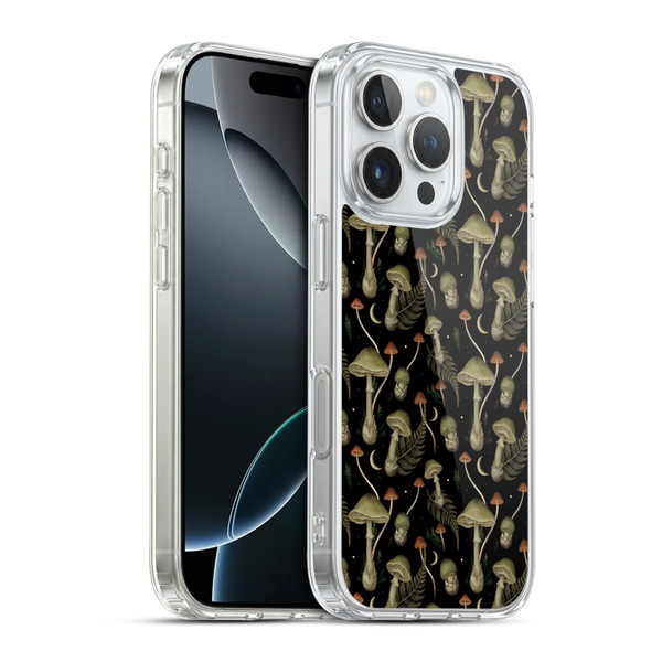 Episodic Drawing Pattern Death Cap Soft Gel Case for Apple iPhone 16 Pro & MagSafe