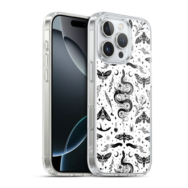 Episodic Drawing Pattern Flash Tattoo Soft Gel Case for Apple iPhone 16 Pro & MagSafe