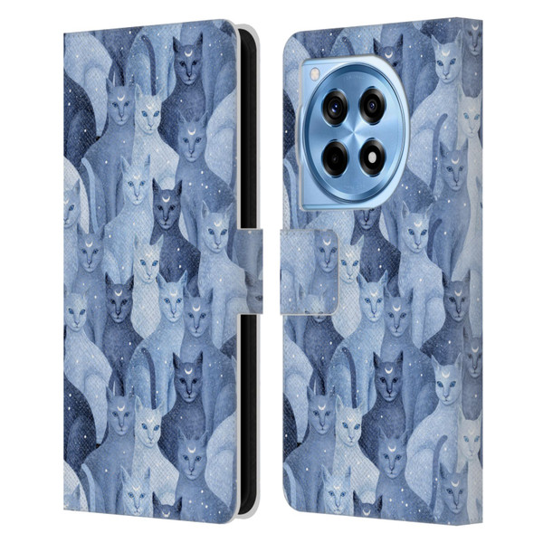 Episodic Drawing Pattern Cats Leather Book Wallet Case Cover For OnePlus 12R