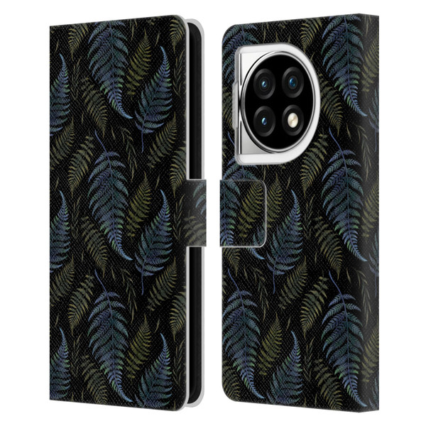 Episodic Drawing Pattern Leaves Leather Book Wallet Case Cover For OPPO OnePlus Ace 3 5G