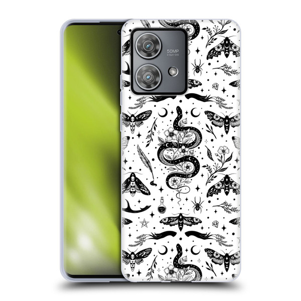 Episodic Drawing Pattern Flash Tattoo Soft Gel Case for Motorola Edge 40 Neo 5G