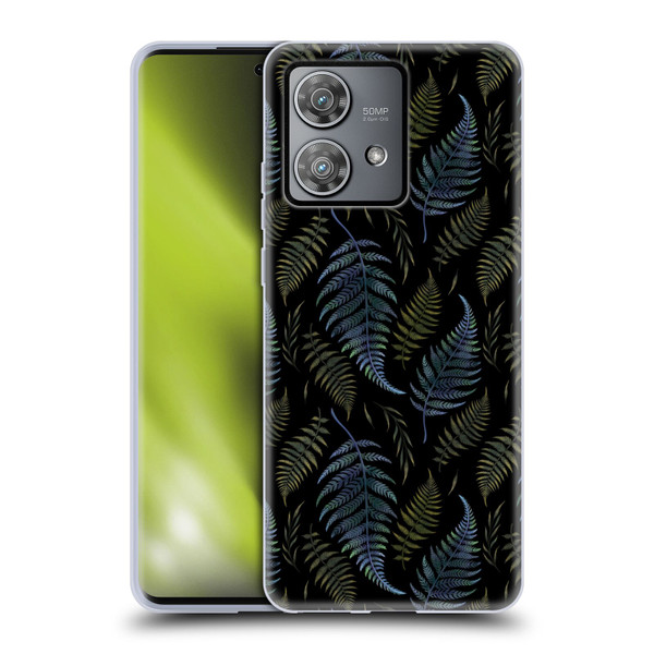 Episodic Drawing Pattern Leaves Soft Gel Case for Motorola Edge 40 Neo 5G