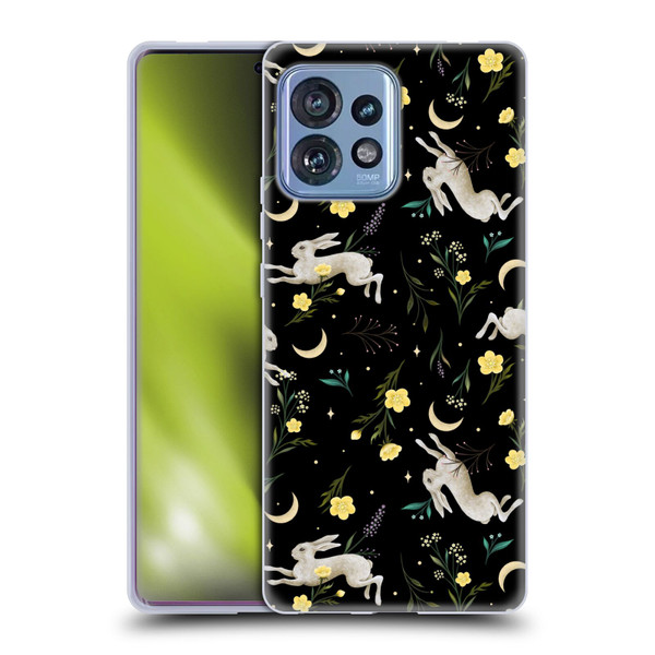 Episodic Drawing Pattern Bunny Night Soft Gel Case for Motorola Moto Edge 40 Pro