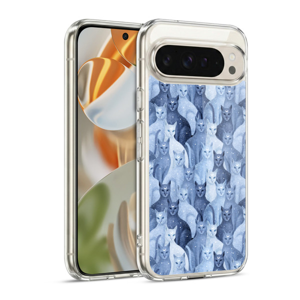 Episodic Drawing Pattern Cats Soft Gel Case for Google Pixel 9 / Pixel 9 Pro