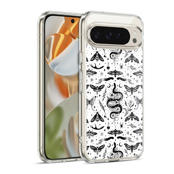 Episodic Drawing Pattern Flash Tattoo Soft Gel Case for Google Pixel 9 / Pixel 9 Pro