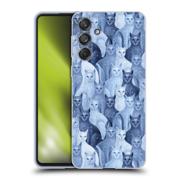Episodic Drawing Pattern Cats Soft Gel Case for Samsung Galaxy M55 5G
