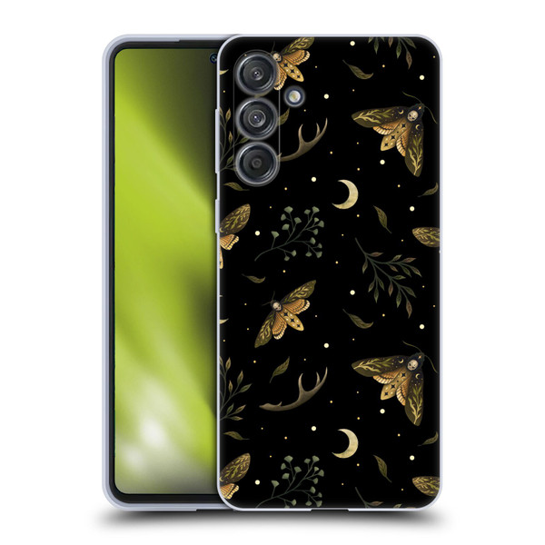 Episodic Drawing Pattern Death Head Moth Soft Gel Case for Samsung Galaxy M55 5G