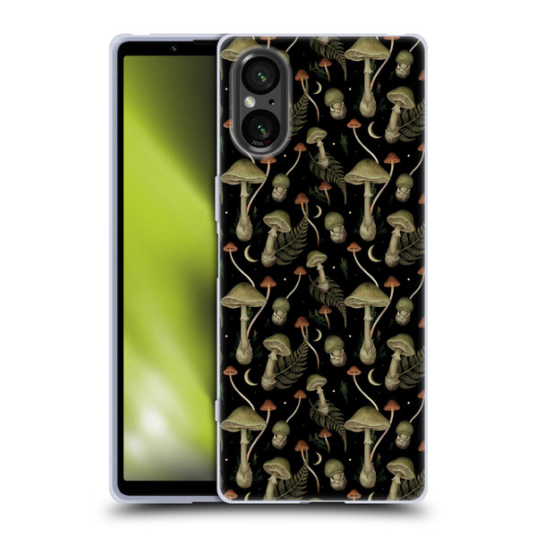 Episodic Drawing Pattern Death Cap Soft Gel Case for Sony Xperia 5 V 5G