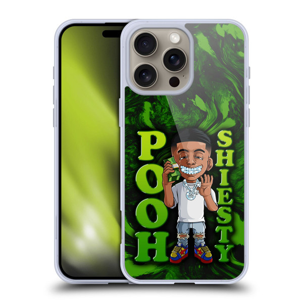 Pooh Shiesty Graphics Green Soft Gel Case for Apple iPhone 16 Pro Max