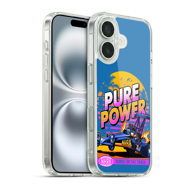 National Hot Rod Association Graphics Pure Power Soft Gel Case for Apple iPhone 16 & MagSafe