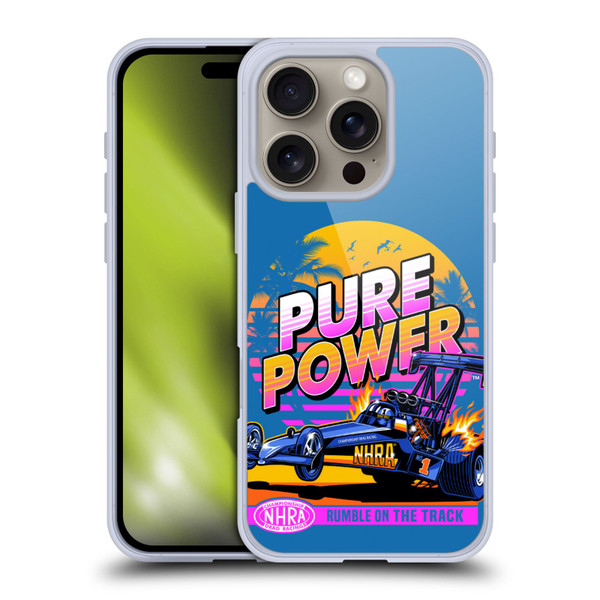 National Hot Rod Association Graphics Pure Power Soft Gel Case for Apple iPhone 16 Pro