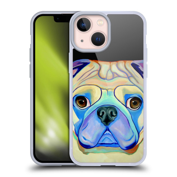 Jody Wright Dog And Cat Collection Pug Soft Gel Case for Apple iPhone 13 Mini