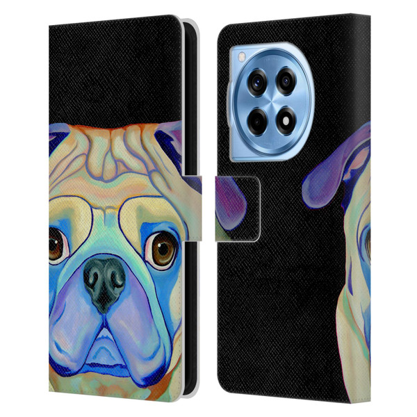 Jody Wright Dog And Cat Collection Pug Leather Book Wallet Case Cover For OnePlus 12R