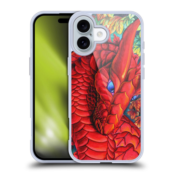 Carla Morrow Dragons Red Autumn Dragon Soft Gel Case for Apple iPhone 16