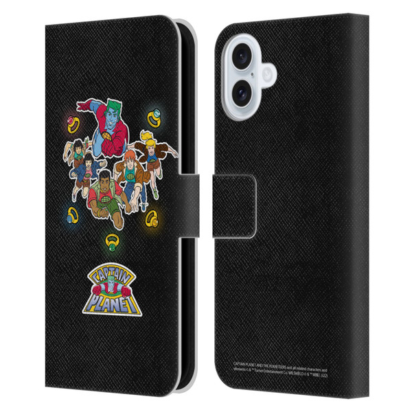Captain Planet And The Planeteers Graphics Character Art Leather Book Wallet Case Cover For Apple iPhone 16 Plus