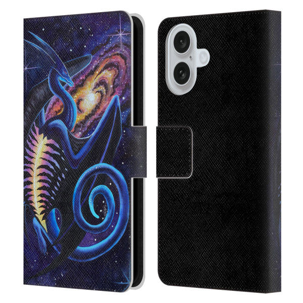 Carla Morrow Dragons Galactic Entrancement Leather Book Wallet Case Cover For Apple iPhone 16