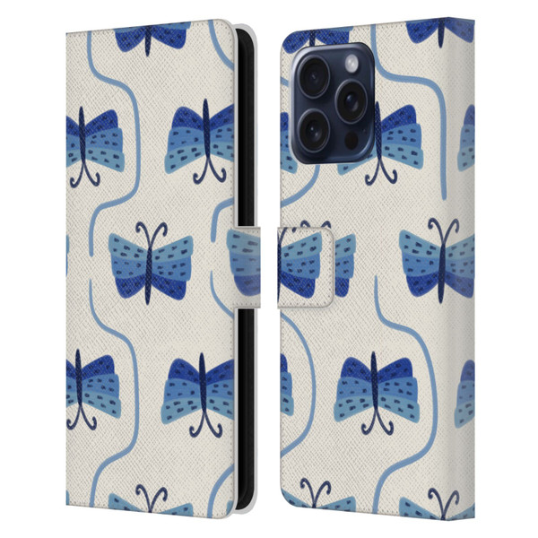 Gabriela Thomeu Art Butterfly Leather Book Wallet Case Cover For Apple iPhone 16 Pro Max