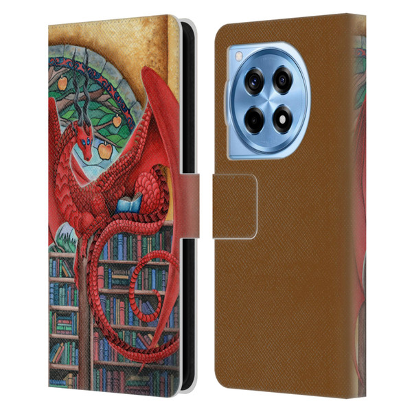 Carla Morrow Dragons Gateway Of Knowledge Leather Book Wallet Case Cover For OnePlus 12R