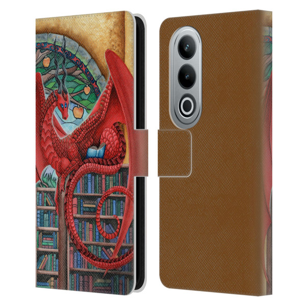 Carla Morrow Dragons Gateway Of Knowledge Leather Book Wallet Case Cover For OPPO OnePlus Ace 3V 5G