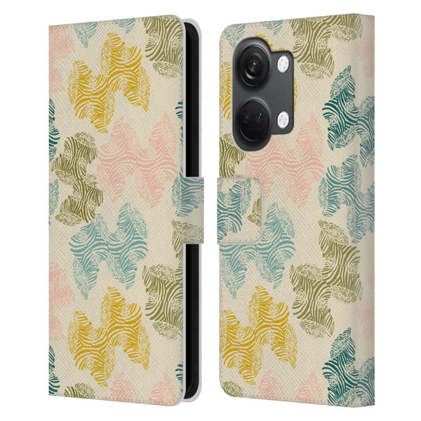 Gabriela Thomeu Art Zebra Green Leather Book Wallet Case Cover For OnePlus Nord 3 5G