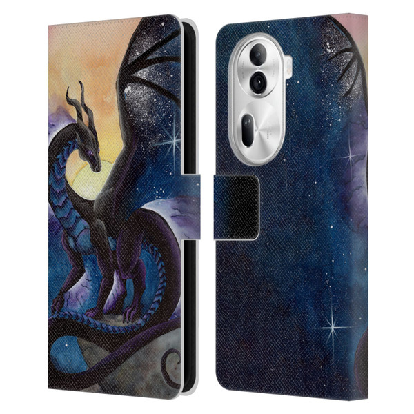 Carla Morrow Dragons Nightfall Leather Book Wallet Case Cover For OPPO Reno11