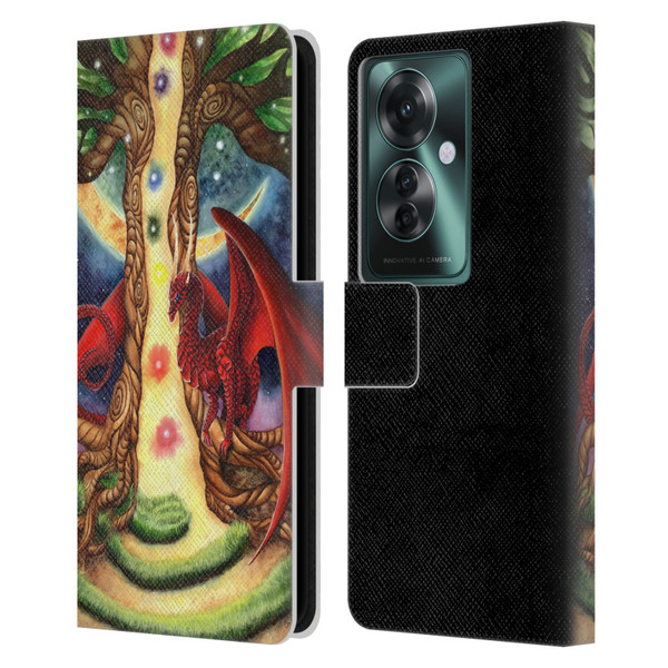 Carla Morrow Dragons Gateway Of Awakening Leather Book Wallet Case Cover For OPPO Reno11 F 5G / F25 Pro 5G