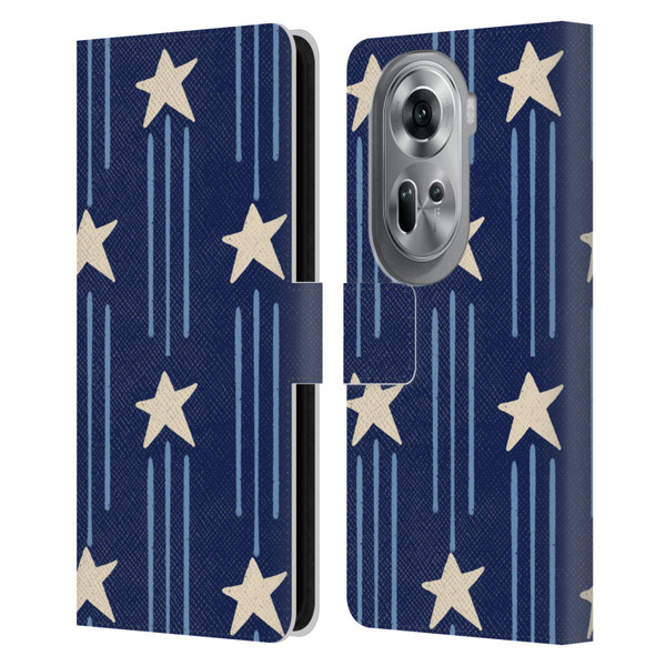 Gabriela Thomeu Art Big Dark Star Leather Book Wallet Case Cover For OPPO Reno11 Pro