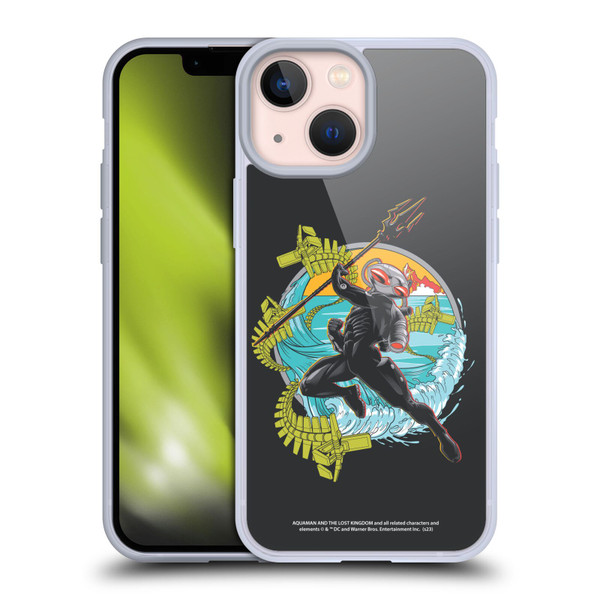 Aquaman And The Lost Kingdom Graphics Black Manta Art Soft Gel Case for Apple iPhone 13 Mini