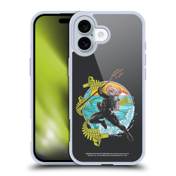 Aquaman And The Lost Kingdom Graphics Black Manta Art Soft Gel Case for Apple iPhone 16
