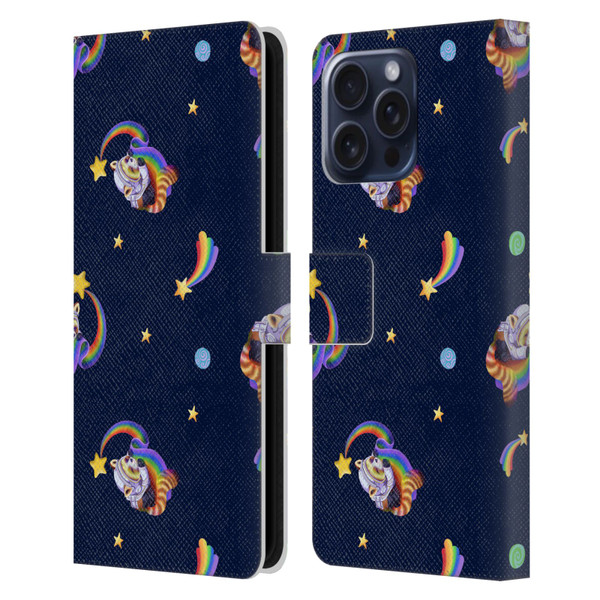 Carla Morrow Patterns Red Panda Leather Book Wallet Case Cover For Apple iPhone 16 Pro Max