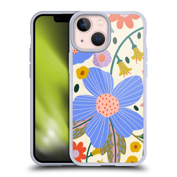 Gabriela Thomeu Floral Pure Joy - Colorful Floral Soft Gel Case for Apple iPhone 13 Mini